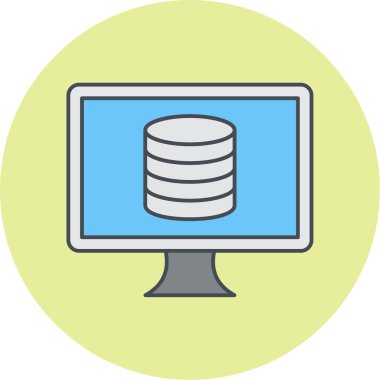 Bilgisayar modern simgesinin vektör illüstrasyonu