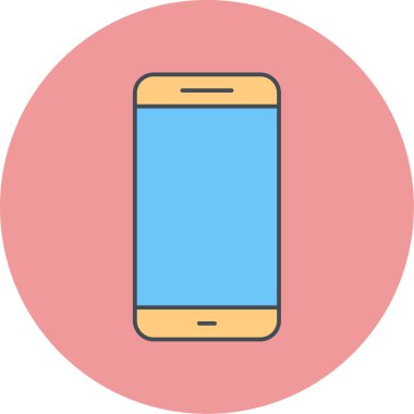 Cep telefonu simgesi, vektör illüstrasyonu