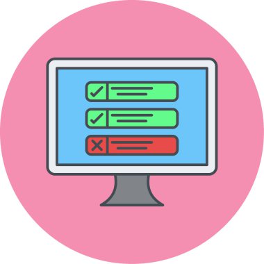 Bilgisayar modern simgesinin vektör illüstrasyonu