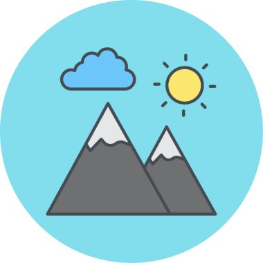 dağ simgesinin vektör illüstrasyonu