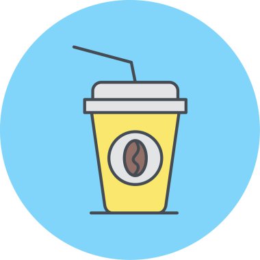 Kahve fincanı simgesinin vektör çizimi