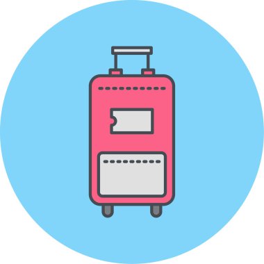 seyahat valizi ikon vektör çizimi