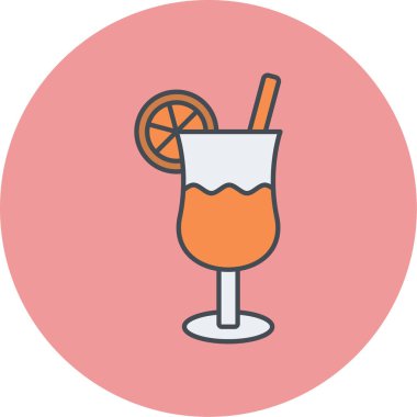 Kokteyl. Web simgesi basit illüstrasyon