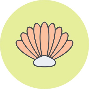 Deniz kabuğu simgesinin vektör çizimi