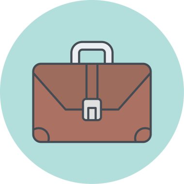 evrak çantası simgesi, vektör illüstrasyonu