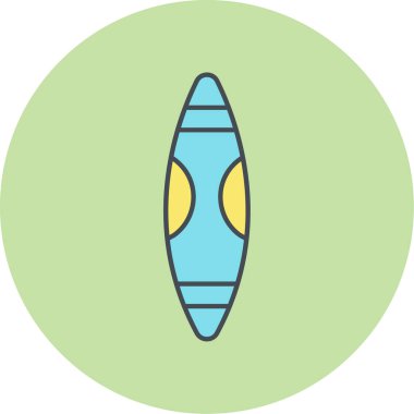 sörf tahtası simgesi vektör illüstrasyonu