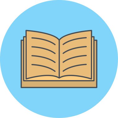 kitap simgesi vektör illüstrasyonu