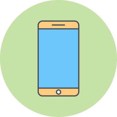 Cep telefonu simgesi, vektör illüstrasyonu