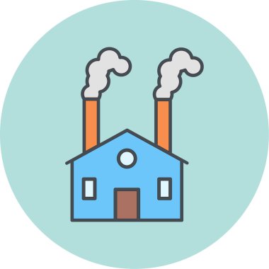 Fabrika simgesinin vektör illüstrasyonu