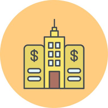 banka simgesi vektör illüstrasyonu