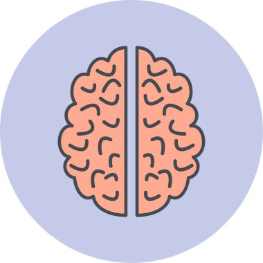 Beyin. Web simgesi basit illüstrasyon