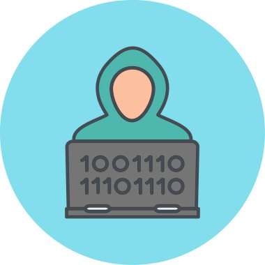 Dizüstü bilgisayarı olan bir adamın vektör çizimi