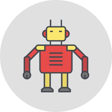 robot ikon vektör illüstrasyonu