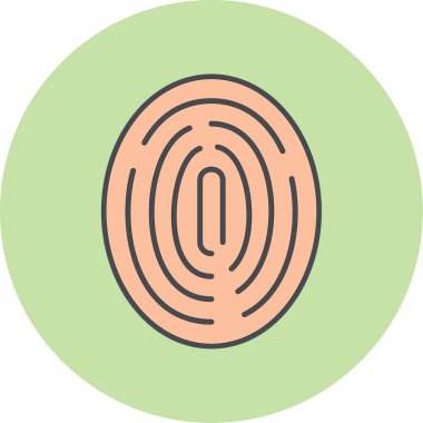 parmak izi vektör simgesi modern illüstrasyon