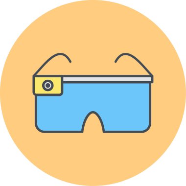 Gözlük. Web simgesi basit illüstrasyon