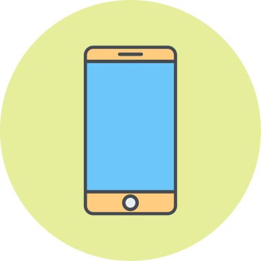 Cep telefonu simgesi, vektör illüstrasyonu