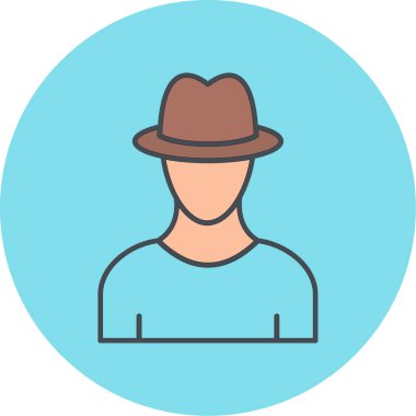 Man vektör simgesi modern basit illüstrasyon