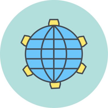 Modern ve teknoloji simgesinin vektör illüstrasyonu