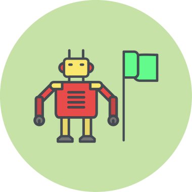 robot ikon vektör illüstrasyonu