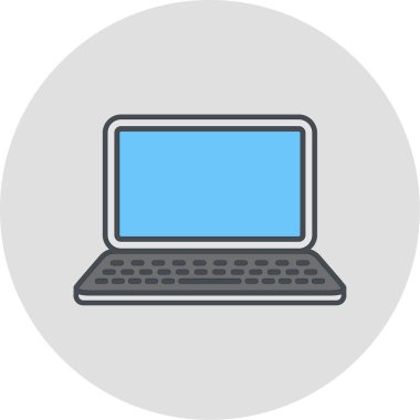 dizüstü bilgisayar simgesi, vektör illüstrasyonu