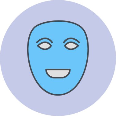 Yüz maskesi. Web simgesi