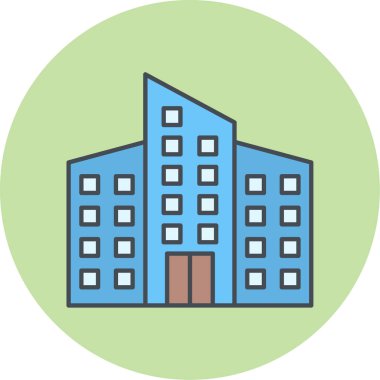 Modern yapı simgesinin vektör illüstrasyonu