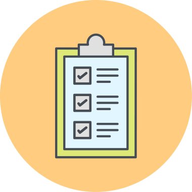 Kontrol listesi simgesi vektör illüstrasyonu