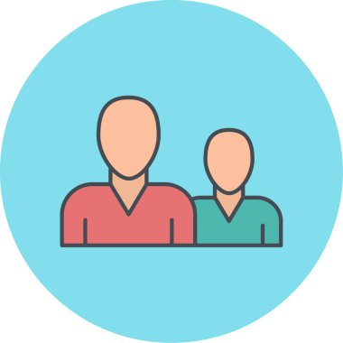 Erkek ve kadın ikonunun vektör illüstrasyonu