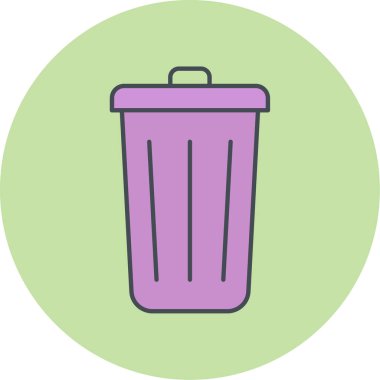 Çöp kutusu vektör illüstrasyonuName