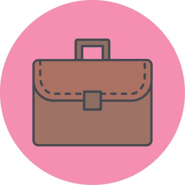 evrak çantası simgesi, vektör illüstrasyonu