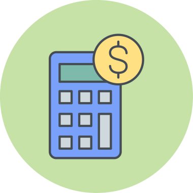 Hesap makinesi simgesinin vektör illüstrasyonu