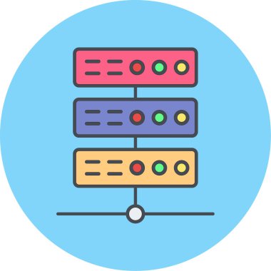 veritabanı. Web simgesi basit illüstrasyon
