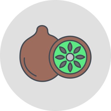 Kiwi simgesinin vektör illüstrasyonu