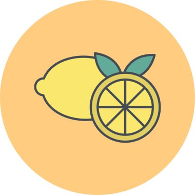 limon vektörü simgesi modern basit illüstrasyon