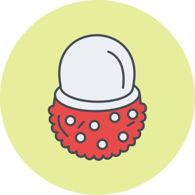Lychee simgesinin vektör illüstrasyonu