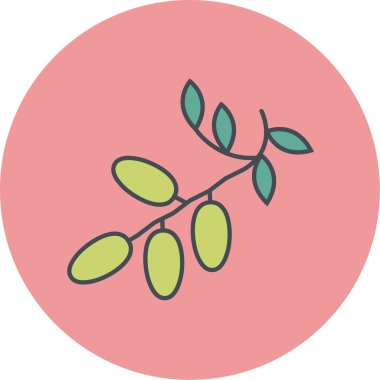 Zeytin simgesinin vektör illüstrasyonu