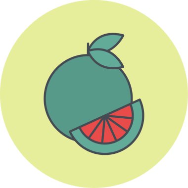 Turuncu simgenin vektör illüstrasyonu