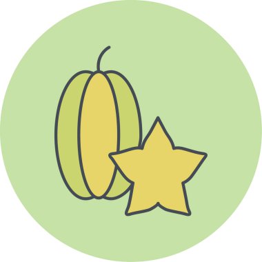 vektör illüstrasyonu, meyve simgesi biçimi