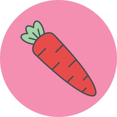 Havuç simgesi, vektör çizimi