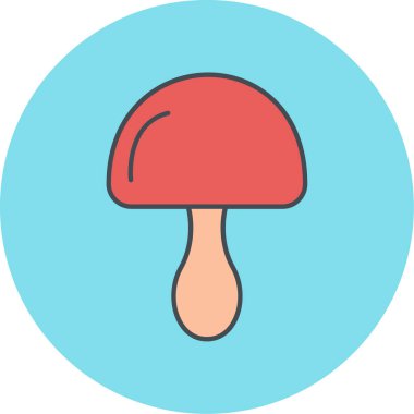 Mantar simgesinin vektör illüstrasyonu