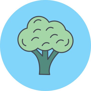 Brokoli. Web simgesi basit illüstrasyon