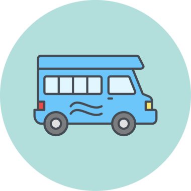 Otobüs. Web simgesi basit illüstrasyon