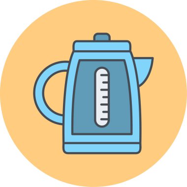 Modern çaydanlık simgesinin vektör illüstrasyonu