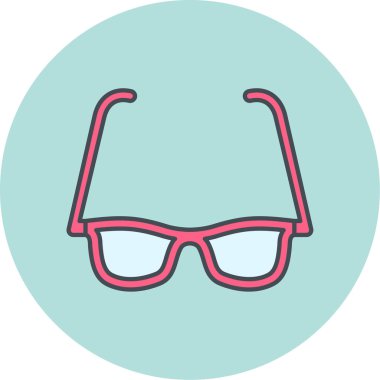 Gözlük. Web simgesi basit illüstrasyon