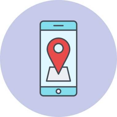 Cep telefonu. Web simgesi basit illüstrasyon