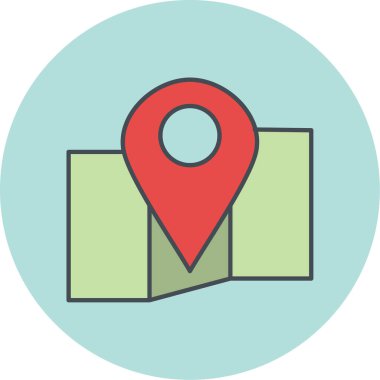 harita pin ikonu vektör illüstrasyonu