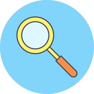 Büyüteç simgesi. vektör illüstrasyonu