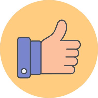 başparmak yukarı simgesi, vektör illüstrasyonu