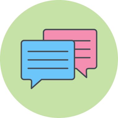 Konuş. Web simgesi basit illüstrasyon