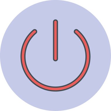 Güç. Web simgesi basit illüstrasyon